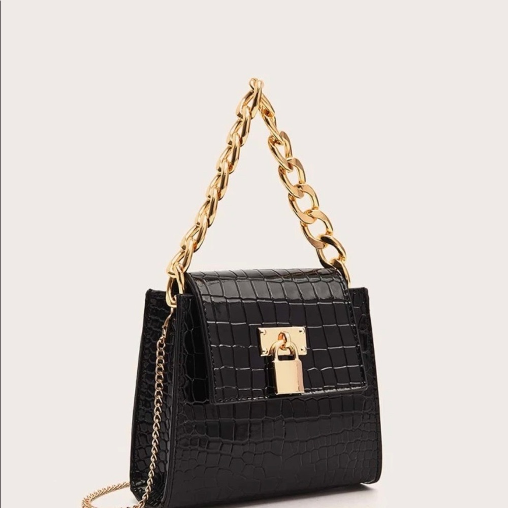 BRAND NEW Mini Chain Croc Satchel Bag